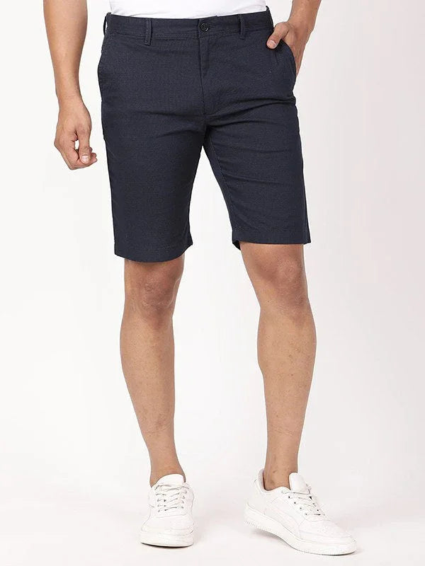 Men's Solid Cotton Stretch Shorts