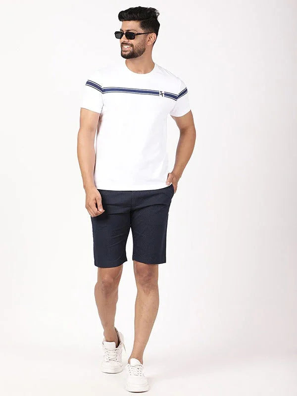 Men's Solid Cotton Stretch Shorts