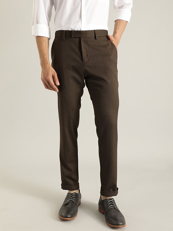 Men's Chocolate Brown Moleskin Trousers | Peter Christian