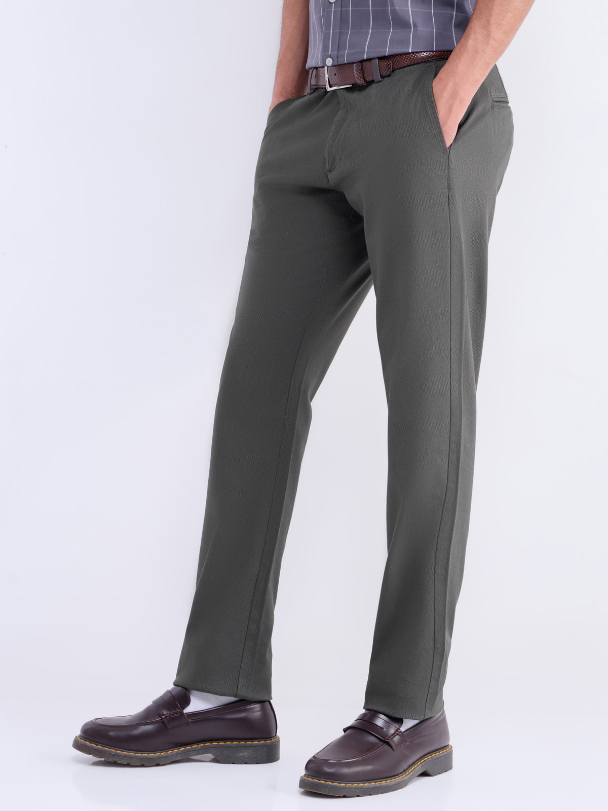 Brooklyn Fit Cotton Stretch Trousers - Dark Grey t4option_7