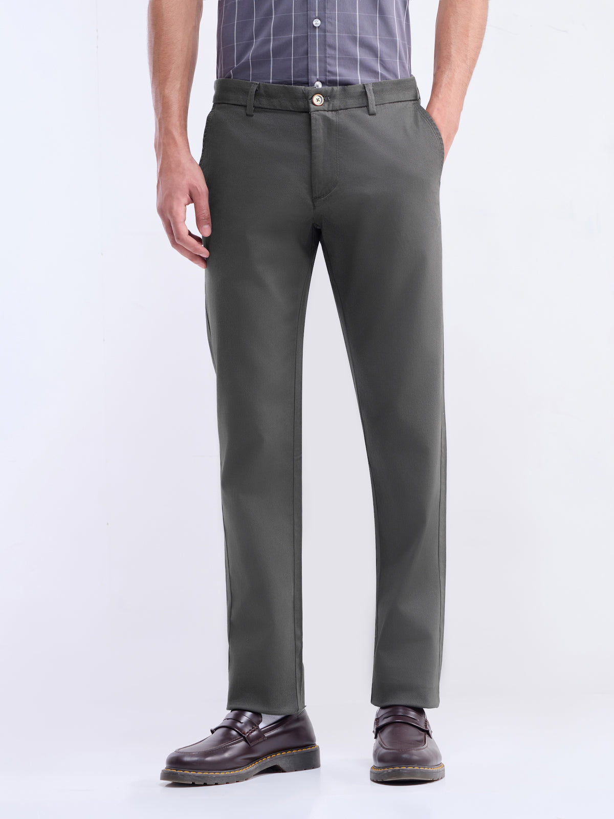 Brooklyn Fit Cotton Stretch Trousers - Dark Grey t4option_7