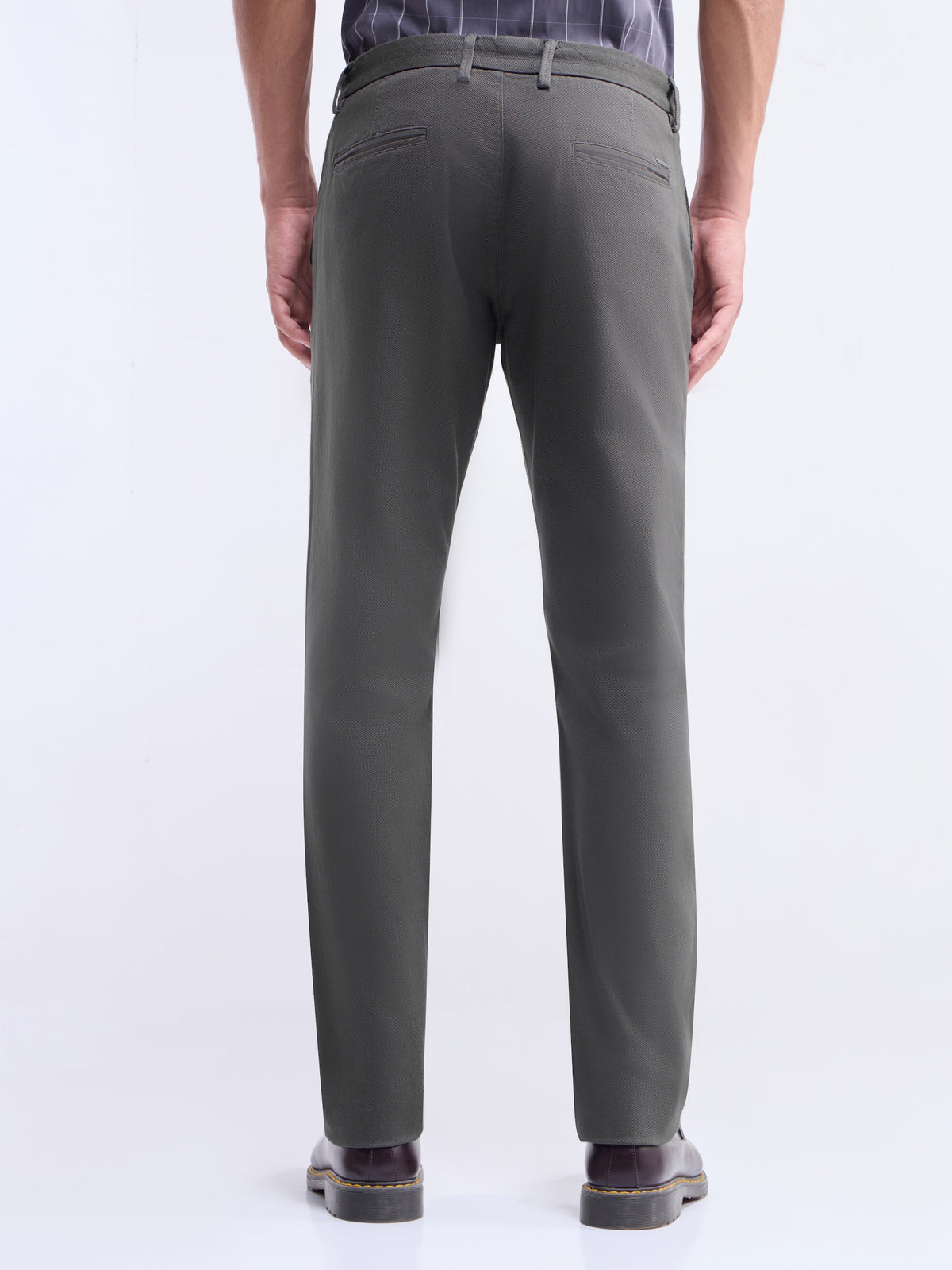Brooklyn Fit Cotton Stretch Trousers - Dark Grey t4option_7