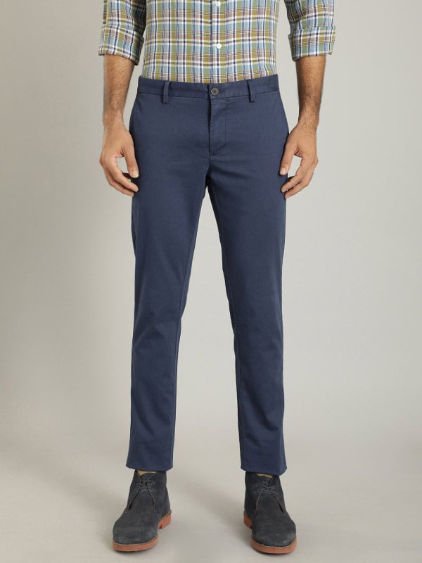 Men Brooklyn Fit Cotton Stretch Trouser – Indian Terrain