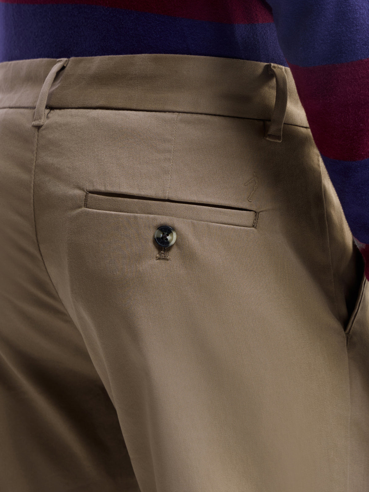 Solid Regular Fit Trousers - New Khaki t4option_2