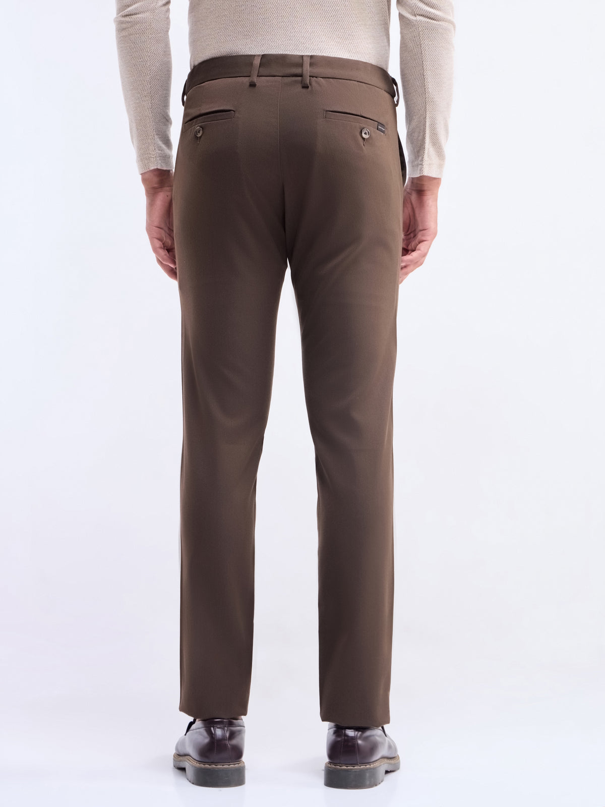 Twill Slim Fit Trousers - Choco t4option_0