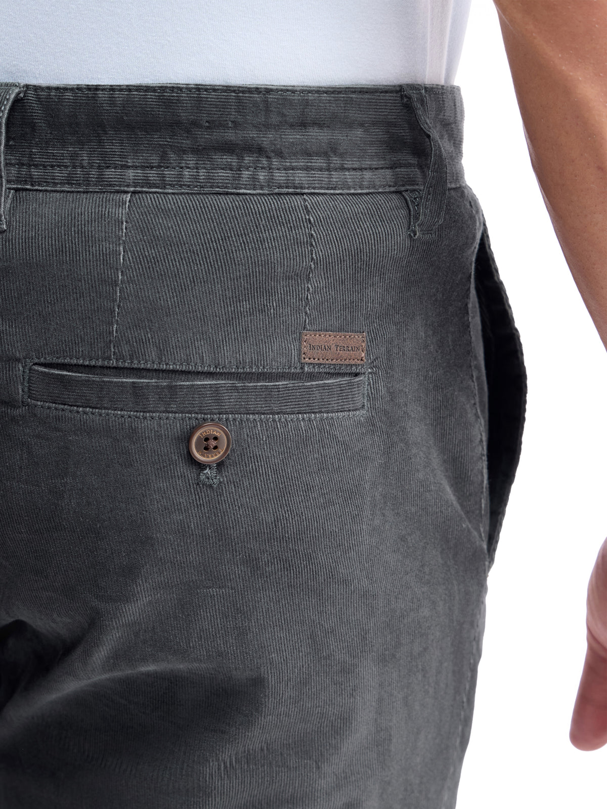 Solid Slim Fit Trousers - Grey t4option_1