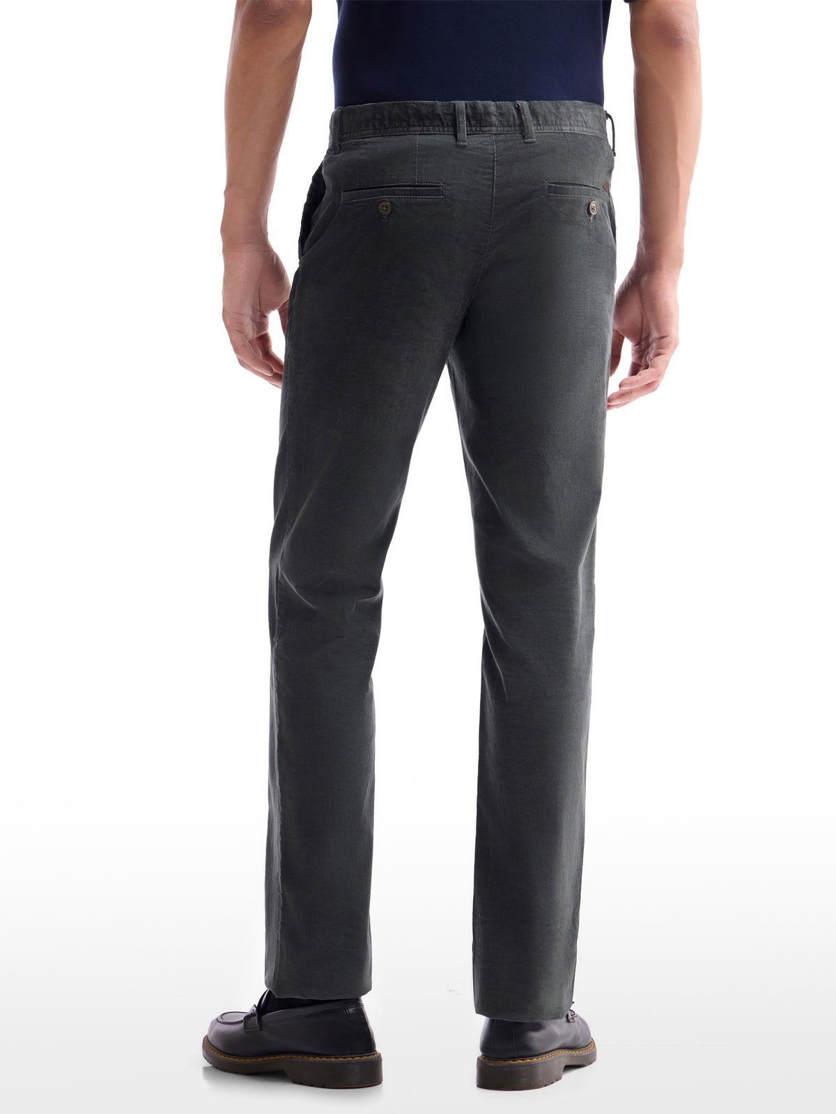 Solid Regular Fit Trousers - Grey t4option_1