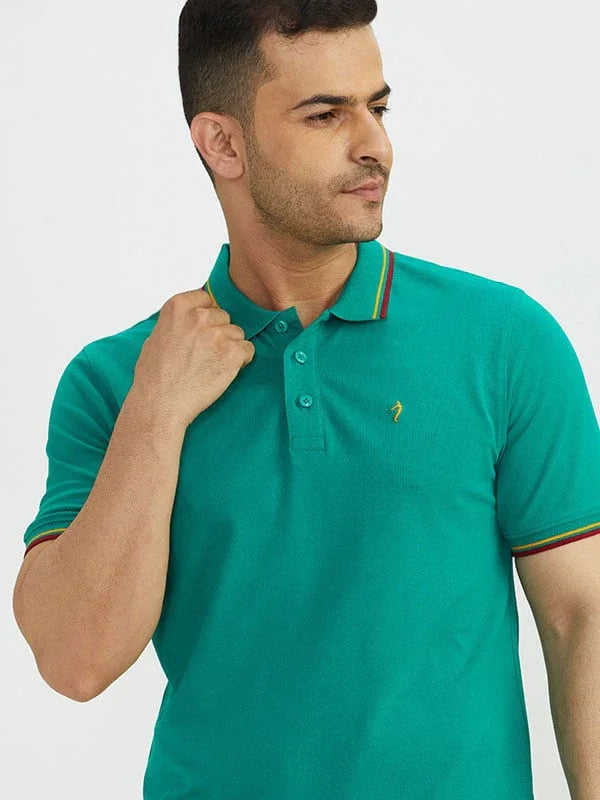 Men's Solid Polo T Shirt