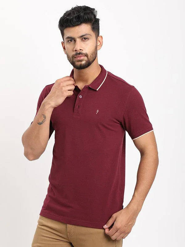 Men's Solid Polo T-Shirt