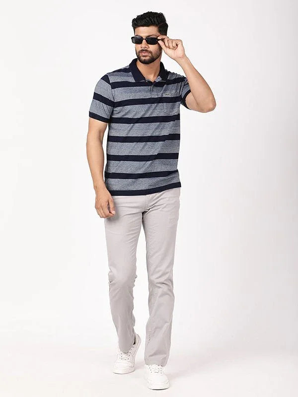 Men's Striped Polo T-Shirt