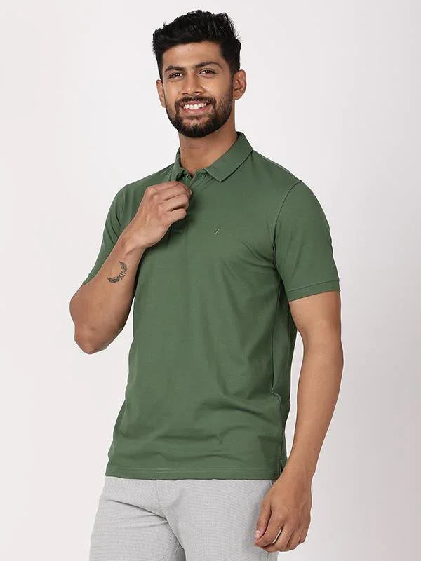 Men's Solid Polo T-Shirt