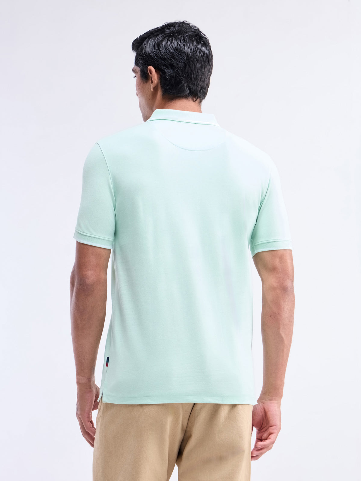 Solid Polo Regular Fit T-shirt - Mint t4option_1