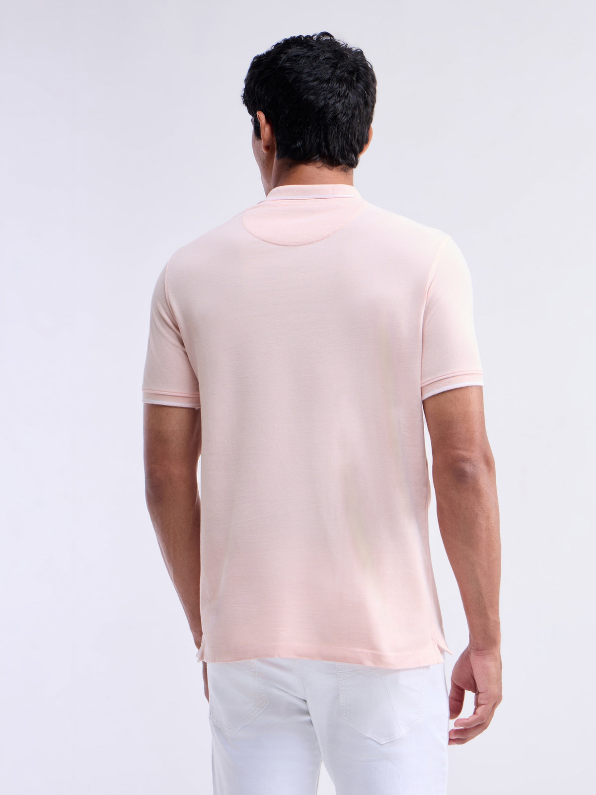 Solid Polo Regular Fit T-shirt - Pale Pink t4option_0
