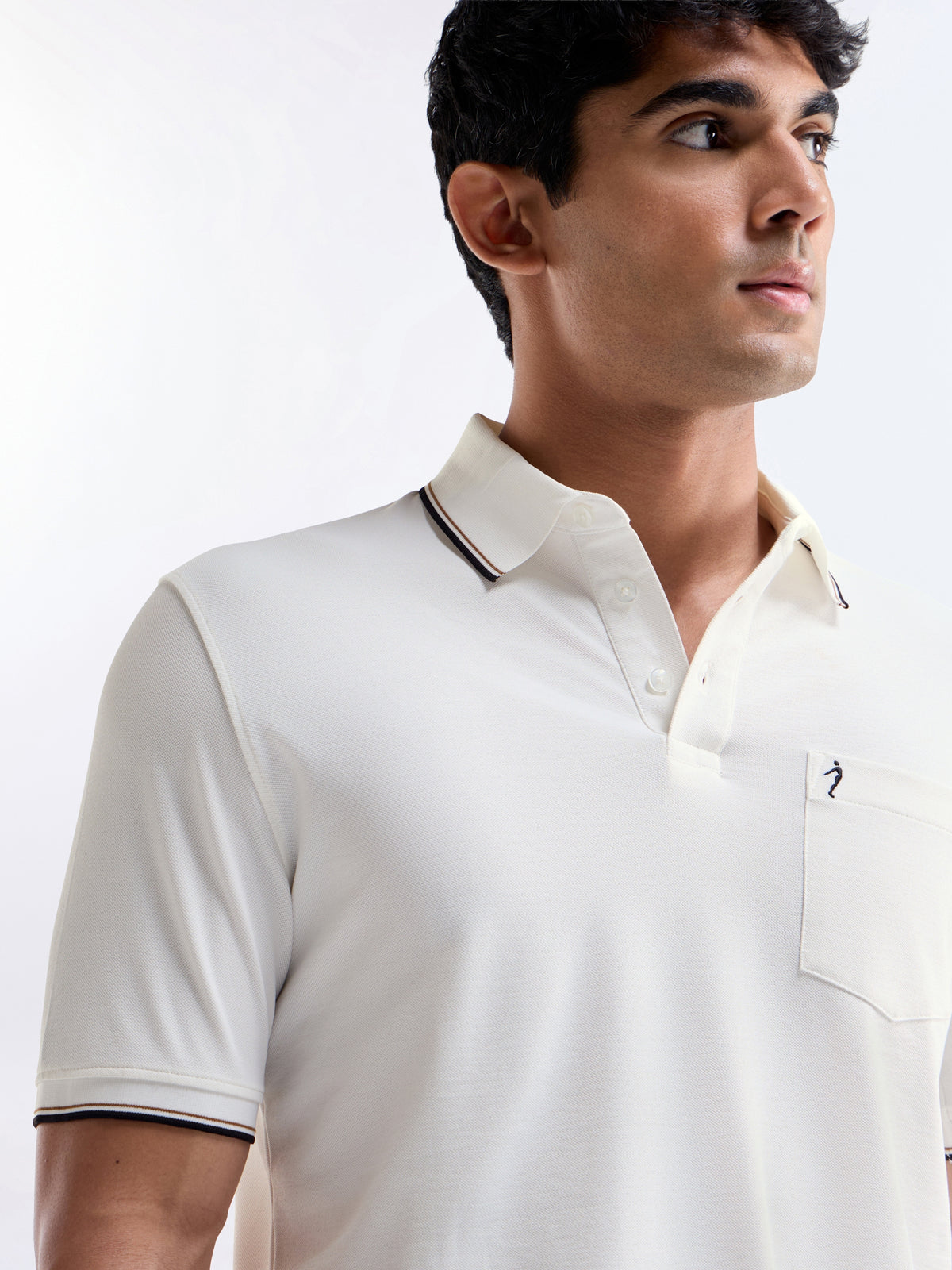 Solid Polo Regular Fit T-shirt - White t4option_6