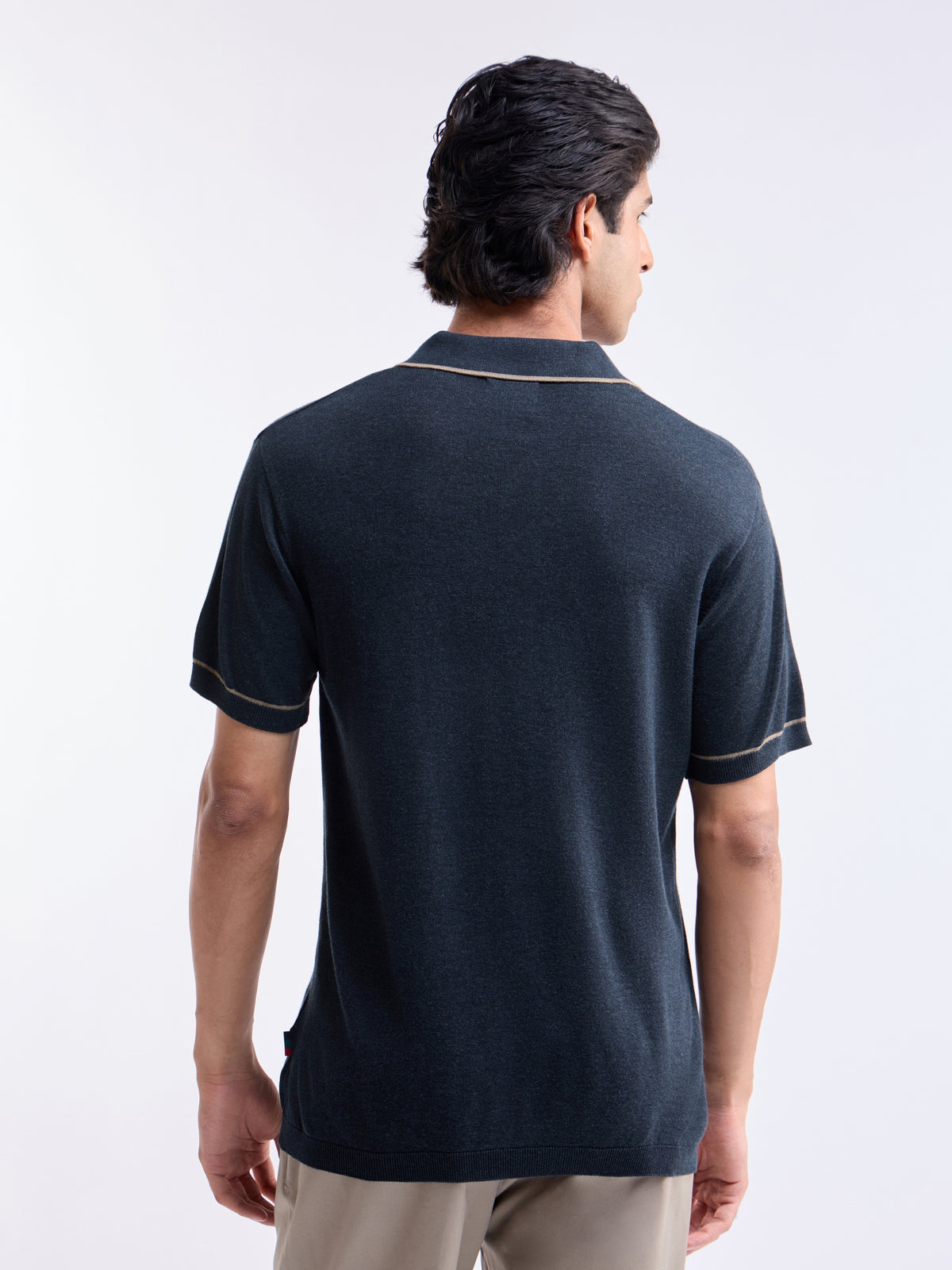 Solid Crew Neck Regular Fit T-shirt - Mid Navy t4option_0