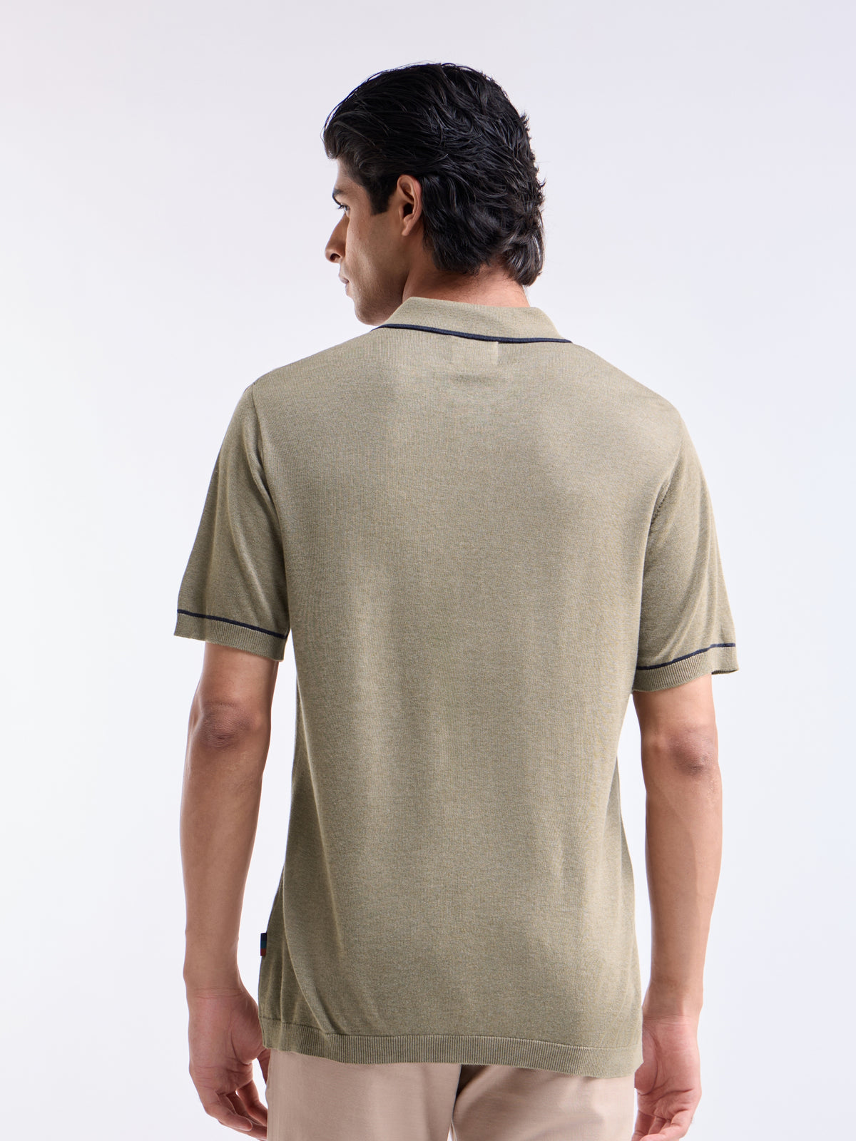 Solid Crew Neck Regular Fit T-shirt - Olive t4option_1