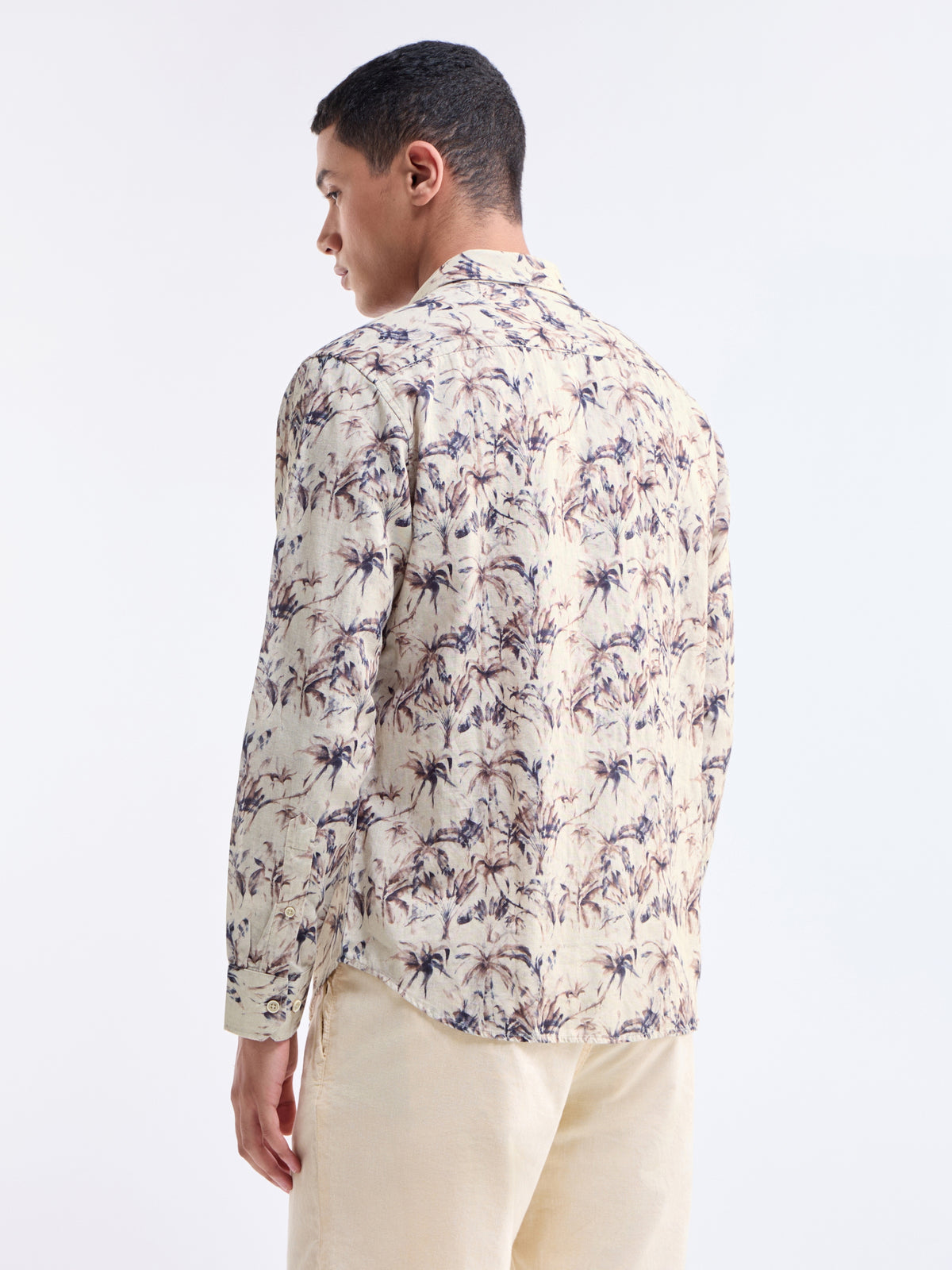Chocolate Printed Regular Fit Shirt - Choco t4option_0