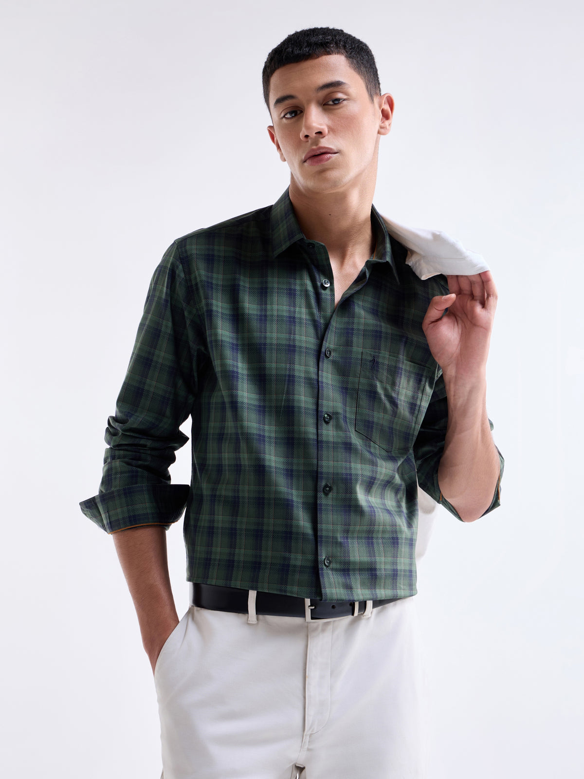 check Regular Fit Shirt - Pine t4option_0