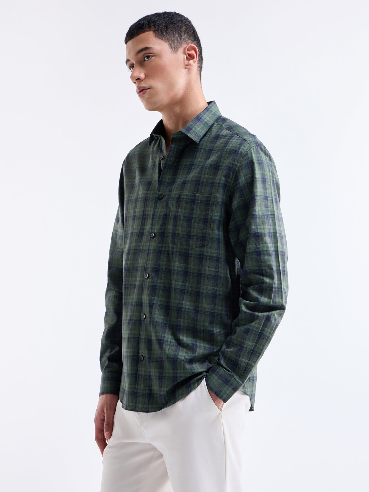 check Regular Fit Shirt - Pine t4option_0