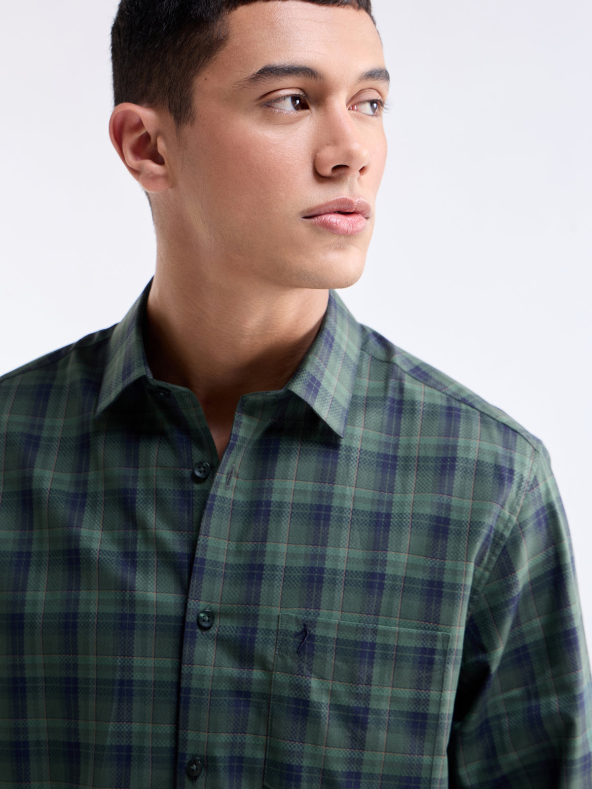 check Regular Fit Shirt - Pine t4option_0