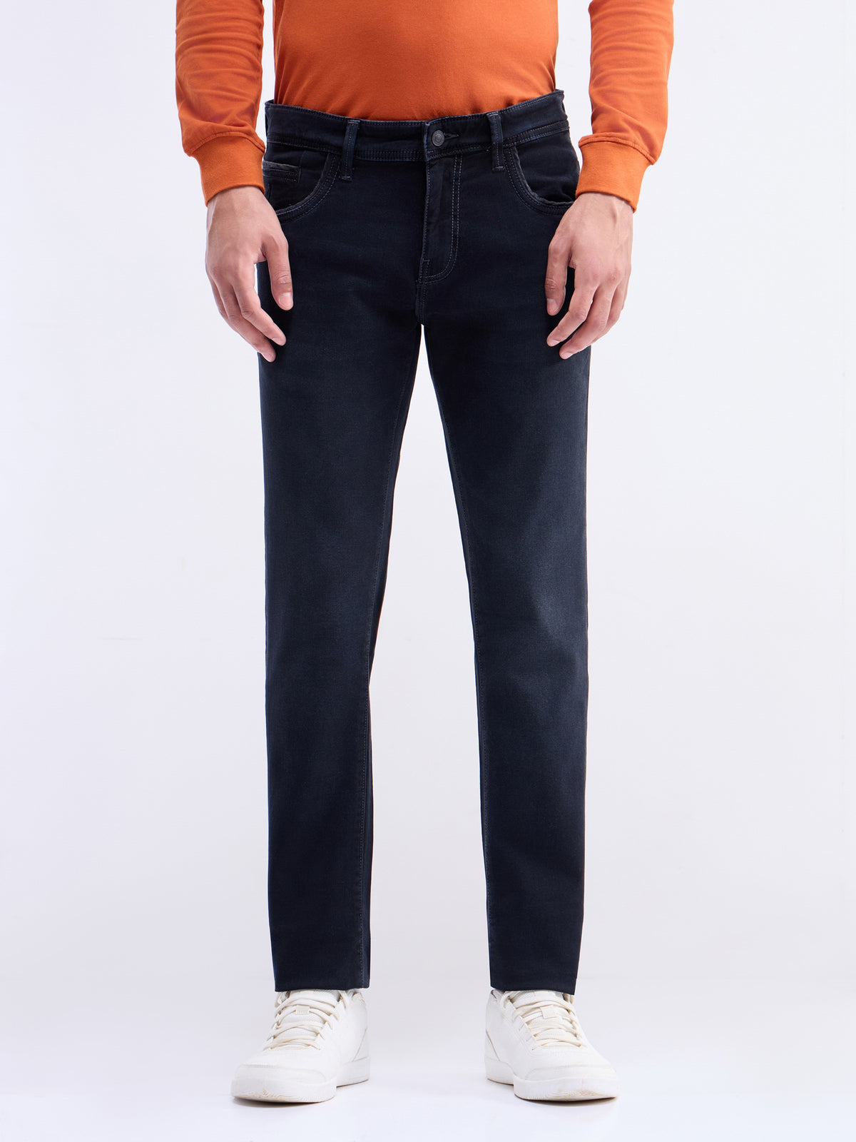 Slim Fit Stretchable Jeans - Dark Oxy t4option_0