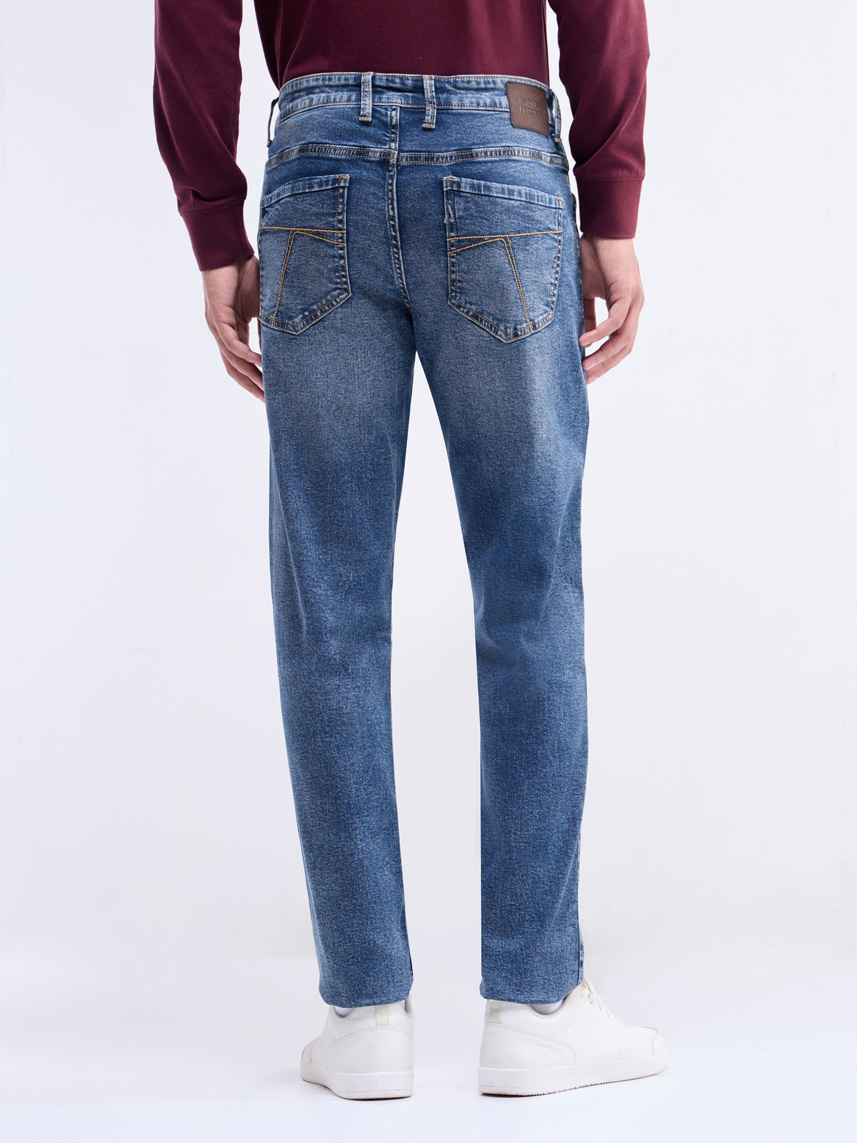 Slim Fit Stretchable Jeans - Med Wash t4option_0