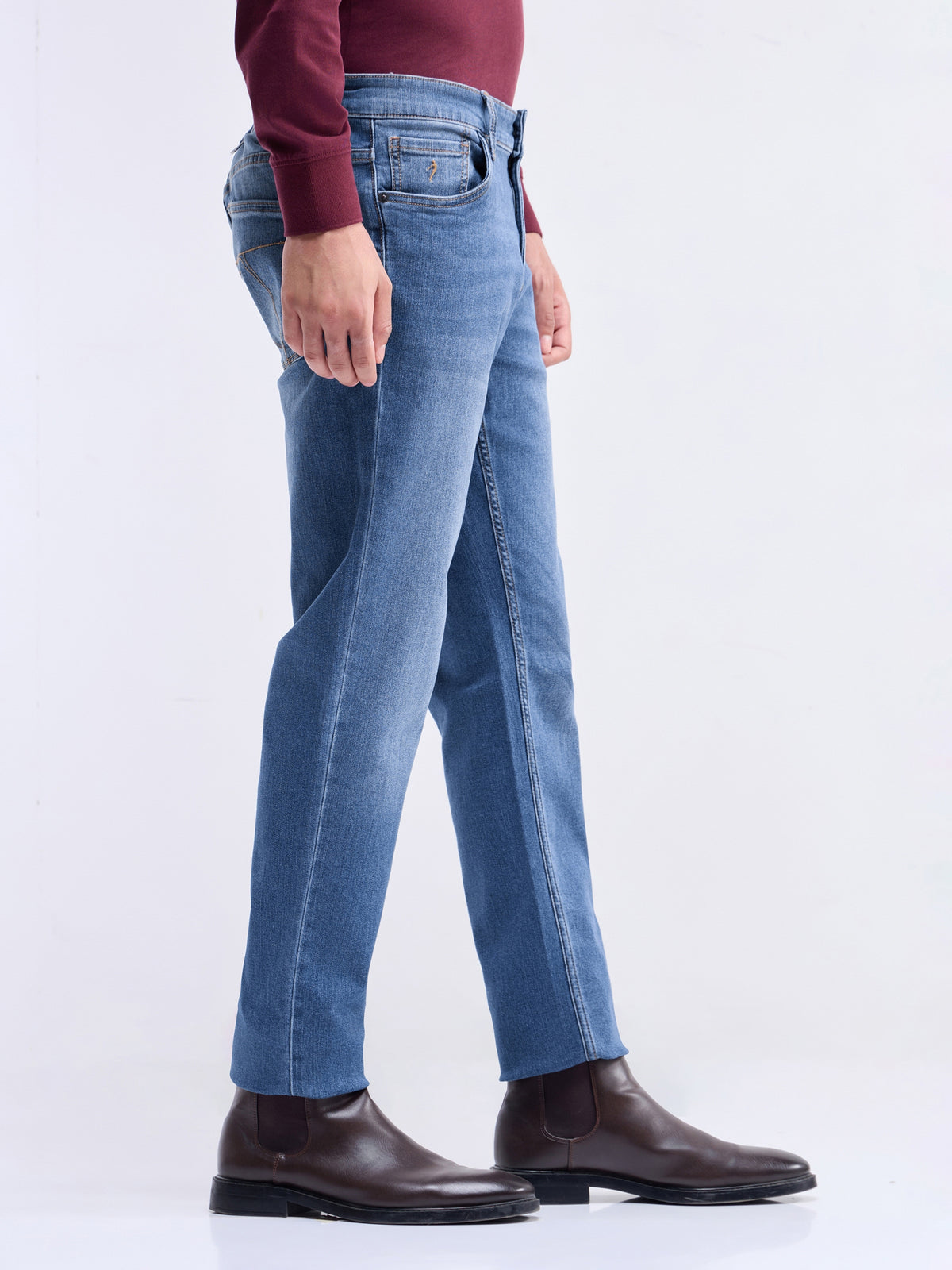 Slim Fit Stretchable Jeans - Med Wash t4option_0