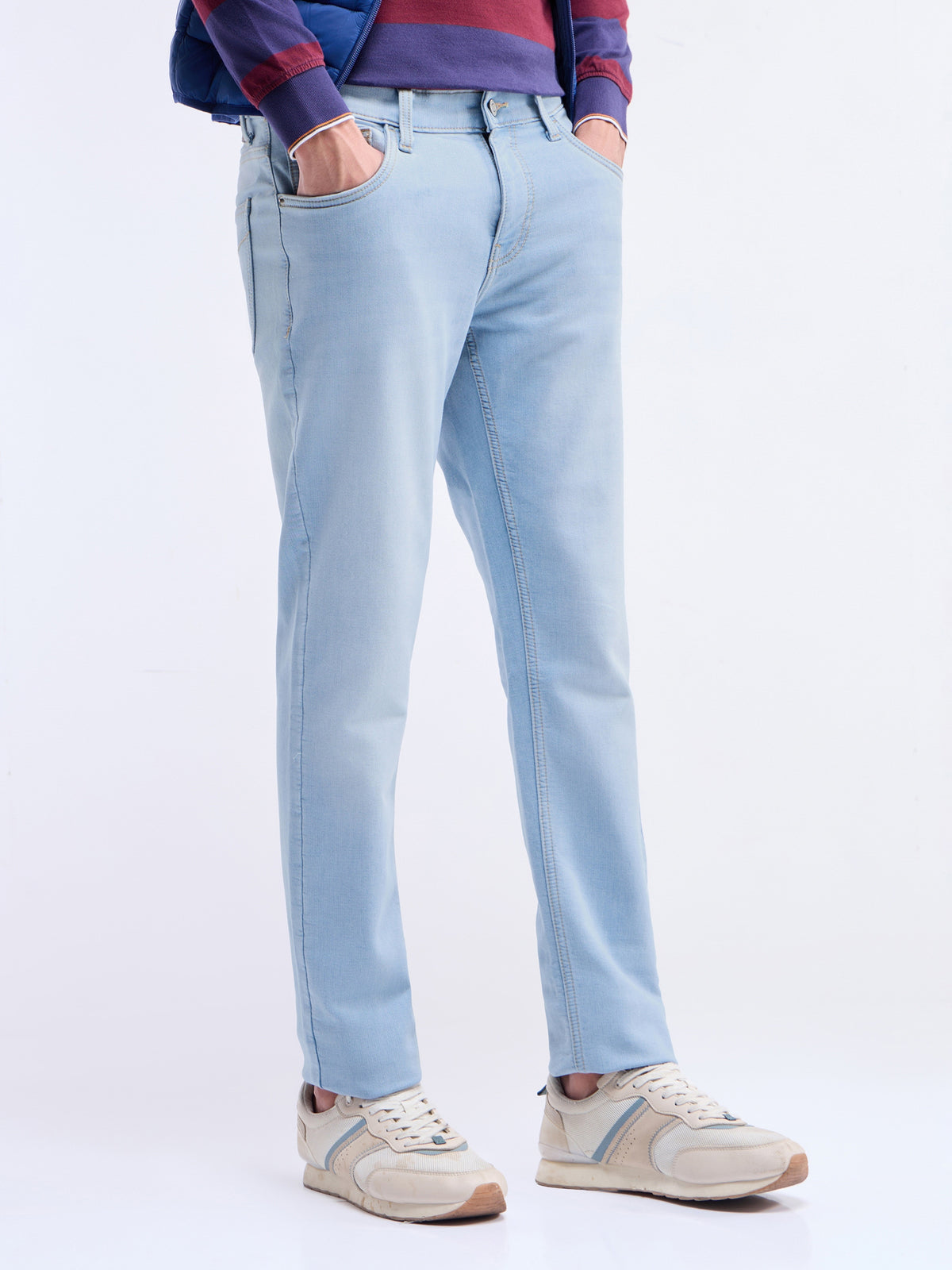 Slim Fit Cotton Stretch Jeans - Ice Wash t4option_0