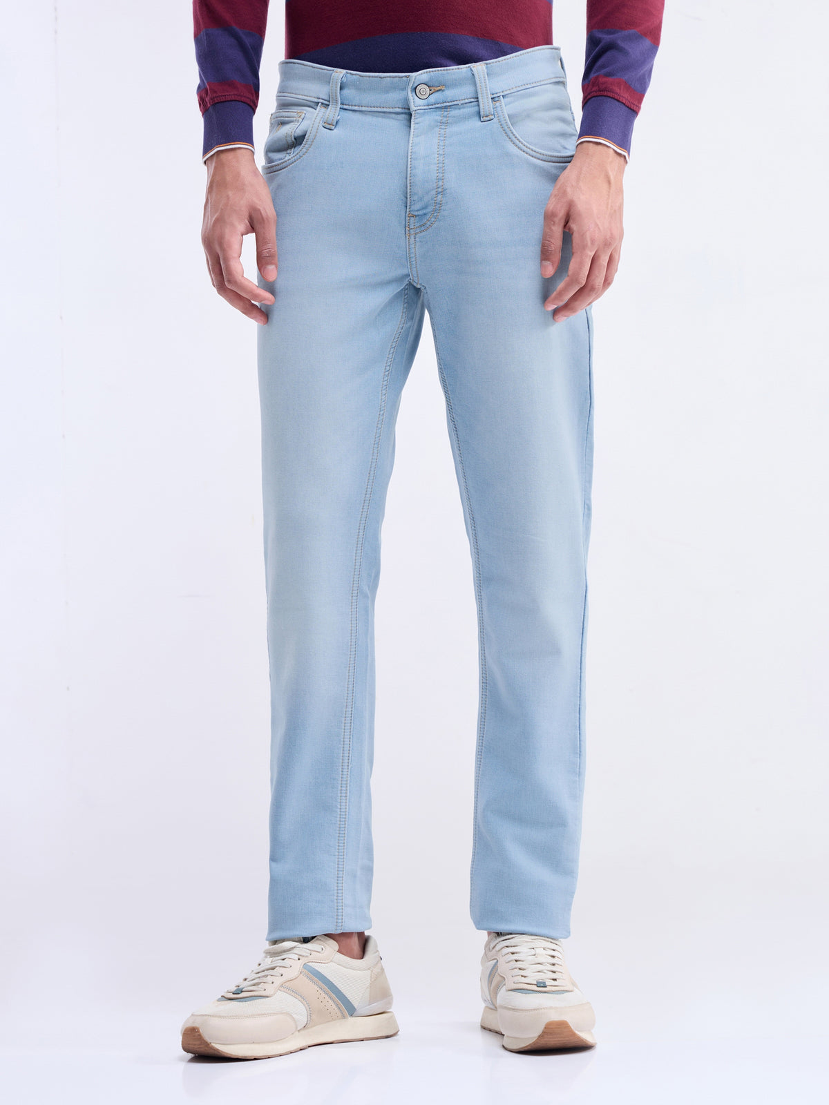 Slim Fit Cotton Stretch Jeans - Ice Wash t4option_0